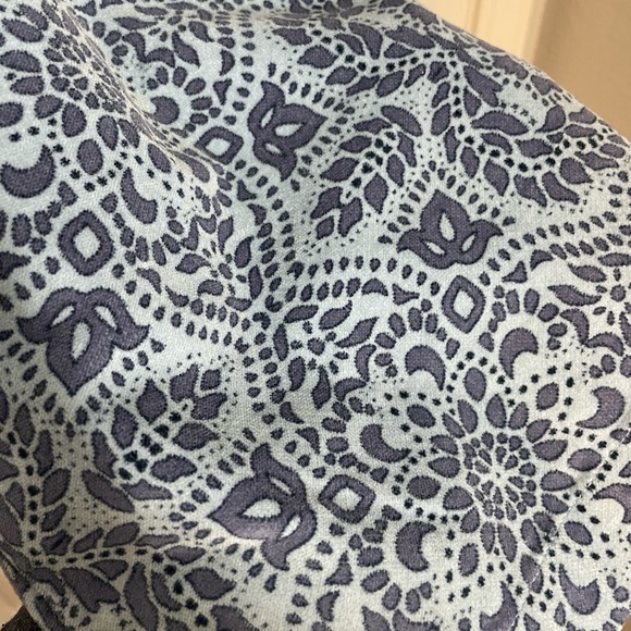 Medium Blue Velvet Printed Urban Outfitters Dress - Picture 4 of 4